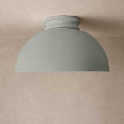 xl Pompeii - Ceramic Flush Mount Ceiling Light Handmade Minimalist Dome Fixture in Fog Gray - thumbnail 2