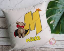 Hero Cushion, Teddy Bear Gift, Cushion, Pillow, Fathers Day Superhero Superhero, Bear - thumbnail 1