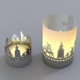 Bremen Skyline Shadow Play - Silhouette Candle Gift - thumbnail 3