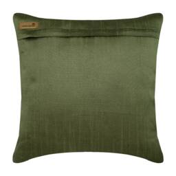 "Art Silk Earthy Green Sofa Cushion Cover 16""x16" - thumbnail 3