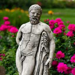 Concrete Hercules Standing Statue Handcrafted Greek God Garden Decor Outdoor Male Figure Cement Classical Sculpture Front Door Ornament - thumbnail 4