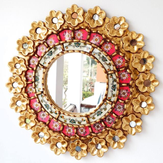 "Peruvian Mirrors ""Fuchsia Pink 40cm" - image 1