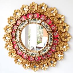 "Peruvian Mirrors ""Fuchsia Pink 40cm"