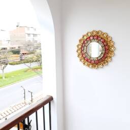 "Peruvian Mirrors ""Fuchsia Pink 40cm" - thumbnail 3