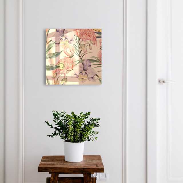 Exotic Elegance Key Cabinet For Home, Pink Industrial Box, Illustrative Animals, Lovers Of Nature & Exoticism - image 1