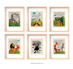 Wizard Of Oz Prints Set Nursery & Dorm Decor On Dictionary Page - thumbnail 1