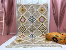 Custom Beni Ouarain Rug Handmade Moroccan Wool Carpet - thumbnail 1