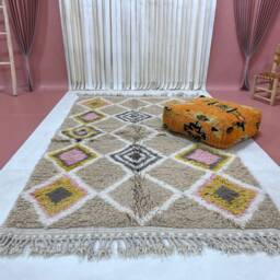 Custom Beni Ouarain Rug Handmade Moroccan Wool Carpet - thumbnail 3