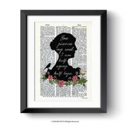 Jane Austen Quote Print You Pierce My Soul Dictionary Art - thumbnail 1