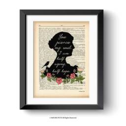 Jane Austen Quote Print You Pierce My Soul Dictionary Art - thumbnail 3