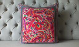 Hmong Pillow Handmade Cushions Vintage Ethnic Textiles, Handwoven Fabric, Scatter Cushions & Trow Pillows, Recycled Fabrics - thumbnail 1