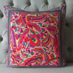 Hmong Pillow Cushion Vintage Ethnic Textiles Handwoven Fabric Scatter Cushions Throw Pillows Recycled Fabrics - thumbnail 2