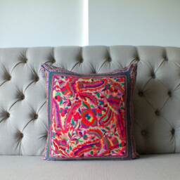 Hmong Pillow Handmade Cushions Vintage Ethnic Textiles, Handwoven Fabric, Scatter Cushions & Trow Pillows, Recycled Fabrics - thumbnail 3