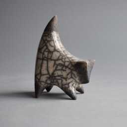 Ceramic Sculpture Of A Cat, White Christmas Present, Original Gift, Collection Cats, Cat Figurine, Art & Collection, Raku Ceramics - thumbnail 2