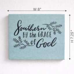 Southern By The Grace Of God Sign - Home Decor Christian Wood Faith Based Wall Farmhouse Housewarming Gift - thumbnail 3