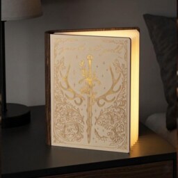 You Do Not Yield White Book Lamp, Aelin Galathynius Quote Led Light, Throne Of Glass Inspired Reading Sarah J Maas Merch Gift - thumbnail 3