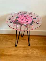 Resin Coffee Table Mac Cosmetic Charms