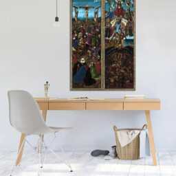 The Crucifixion, Last Judgment Jan Van Eyck , Wall Art Hangins, Home Decor, Mounted Canvas Print Ready To Hang - thumbnail 2