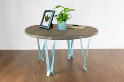 Modern Table Legs, Living Room Furniture, Coffee Bench Single Leg, Pearl Pastel Blue Color
