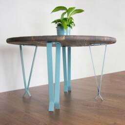 Modern Table Legs, Living Room Furniture, Coffee Bench Single Leg, Pearl Pastel Blue Color - thumbnail 3