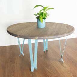 Modern Table Legs, Living Room Furniture, Coffee Bench Single Leg, Pearl Pastel Blue Color - thumbnail 2