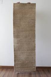 Handwoven Hemp Dhurrie Rug Traditional Natural Fiber, 2x6 - thumbnail 1