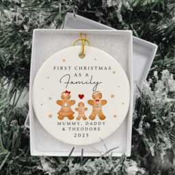 Family Christmas Ornament Personalised Baby First Xmas Decoration 2024 Gift - thumbnail 2