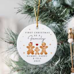 Family Christmas Ornament Personalised Baby First Xmas Decoration 2024 Gift - thumbnail 3