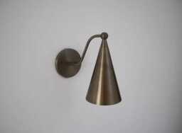 Handmade Solid Brass Wall Sconce, Modern Minimalist Lighting Fixture, Bedroom Bedside Hallway Light - thumbnail 1