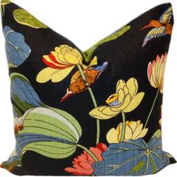 G.p & J Baker Nympheus Teal & Green Double Sided Cushion Cover Pillow - thumbnail 2