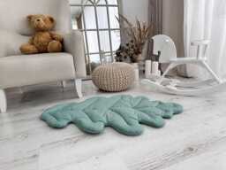 Woodland Leaf Baby Play Mat Organic Cotton Tummy Time Rug