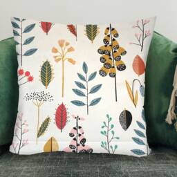 Handmade Scandi Floral Cushion Cover Country Home Decor - thumbnail 1