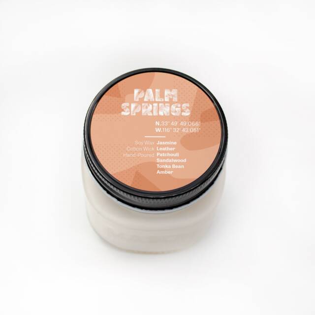 Palm Springs California Soy Wax Candle, Hand Poured Vanilla Musk Amber Eco Friendly, Farmhouse Candle - image 1