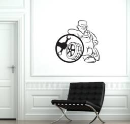 Tire Service Wall Vinyl Decal Car Auto Shop Repair Decor For Garage Man Cave Center Sticker - #2832Di - thumbnail 1