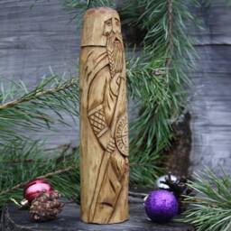 Norse God Odin Hand Carved Wooden Statue Viking Decor - 9.84 Inches - thumbnail 3