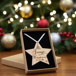 "Christmas Star Ornament Personlised Name ""The Brightest in Our Sky" - thumbnail 3