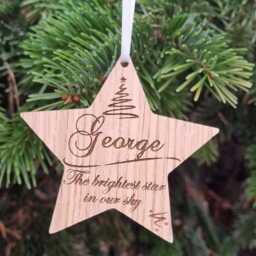 "Christmas Star Ornament Personlised Name ""The Brightest in Our Sky" - thumbnail 2