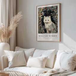 William Morris Print, Art, Exhibition Poster, Arctic Fox, Wolf Winter Prints, Decor, Christmas Fox - thumbnail 2