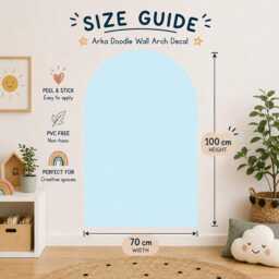 Blue Magnetic Wall Arch Decal Bundle Kids Room Learning & Play - thumbnail 3