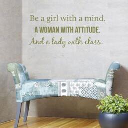 Be A Girl, Woman, & Lady Quote - Wall Decal Custom Vinyl Art Stickers - thumbnail 1