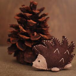 Hedgehog Plush, Woodland Animal Plush Collectible Or For Nursery Decor - thumbnail 3