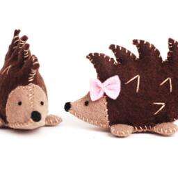 Hedgehog Plush, Woodland Animal Plush Collectible Or For Nursery Decor - thumbnail 2
