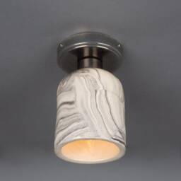 Osier Marbled Ceramic Flush Ceiling Light 4.5'' Ip20 - thumbnail 4