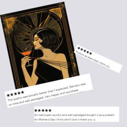 Vintage Style Dressing Room 1920 Decor, Art Deco Lady Powder Wall Art, Large Cocktail Poster 20S Gift, Bedroom - thumbnail 2