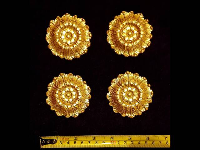 4 Gilt Gold Or White French Style Decorative Wall Furniture Moulding Pediment Plastic Decoration - image 1