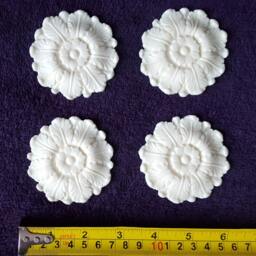 4 Gilt Gold Or White French Style Decorative Wall Furniture Moulding Pediment Plastic Decoration - thumbnail 3