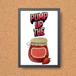 Song Lyric Poster, Pump Up The Jam, Poster Print For Kitchen, Quirky Decor Wall Art - thumbnail 2