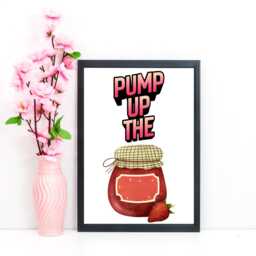 Song Lyric Poster, Pump Up The Jam, Poster Print For Kitchen, Quirky Decor Wall Art - thumbnail 4