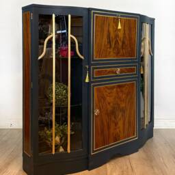 Blue & Gold Cocktail Cabinet Display Cabinet - Sold Contact To Commission - thumbnail 3