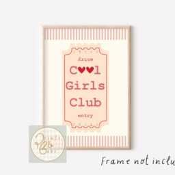Personalised Cool Girls Club Sisters Prints. Set Of 3 Perfect For A Bedrooms, Nursery Or Playroom - Prints Only - thumbnail 2